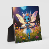 Pixie Robot Ballerina Tanzen in den Wildblumen Fotoplatte (Vorderseite)