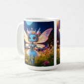 Pixie Robot Ballerina Tanzen in den Wildblumen Kaffeetasse (Vorderseite Links)