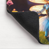 Pixie Robot Ballerina Tanzen in den Wildblumen Mousepad (Ecke)