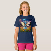 Pixie Robot Ballerina Tanzen in den Wildblumen T-Shirt (Vorne ganz)