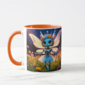 Pixie Robot Ballerina Tanzen in den Wildblumen Tasse (Links)