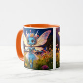 Pixie Robot Ballerina Tanzen in den Wildblumen Tasse (Vorderseite Links)