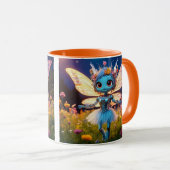 Pixie Robot Ballerina Tanzen in den Wildblumen Tasse (VorderseiteRechts)