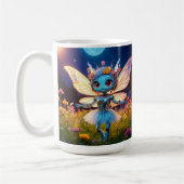 Pixie-Roboter-Ballerina tanzt in den Wildblumen Kaffeetasse (Links)
