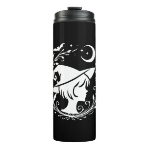 Pixie-Schnitt Hexe Wicca Magie Hexen Halloween Thermosbecher
