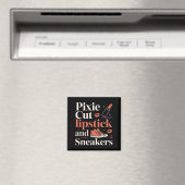 Pixie-Schnitt Lippenstift und Sneaker Kurzhaarfris Magnet (In Situ (Geschirrspüler))
