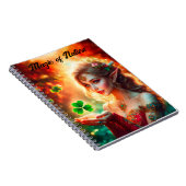 Pixie St Patrick's Day Mädchen bunt Sommerkunst Notizblock (Rechte Seite)