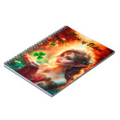 Pixie St Patrick's Day Mädchen bunt Sommerkunst Notizblock (Linke Seite)