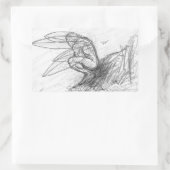 Pixie Staub im Wind Rechteckiger Aufkleber (Tasche)