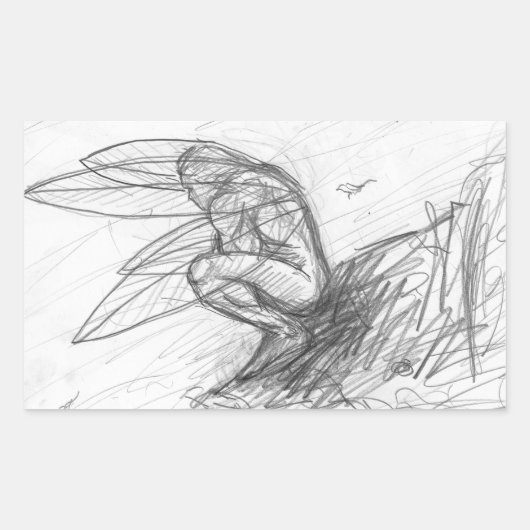 Pixie Staub im Wind Rechteckiger Aufkleber (Vorderseite)