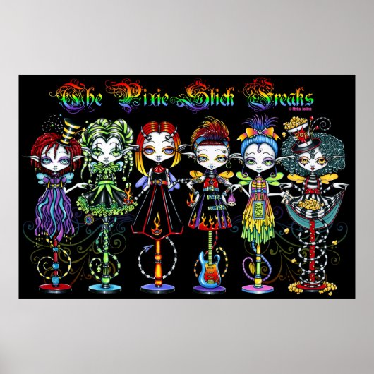Pixie Stick Freaks Rainbow Sideshow Circus Fairies Poster (Vorne)