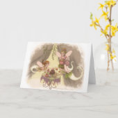Pixie-Teeparty Karte (Gelbe Blume)