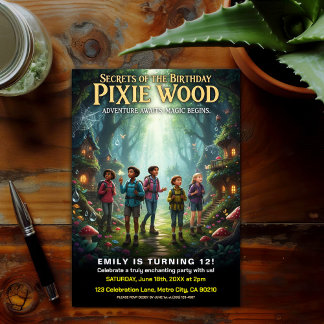 Pixie Wood Magical Birthday Party Einladung