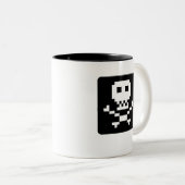 Pixl Schädel-Tasse Zweifarbige Tasse (VorderseiteRechts)