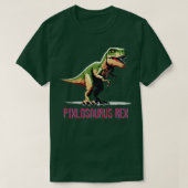 Pixlosaurus Rex der Retro-Bestie T-Shirt (Design vorne)