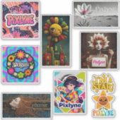Pixlyne Sticker Pack #1 (Vorderseite)