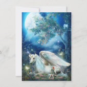 Pixy Fairy mit Unicorn Fantasy Blank Card (Vorderseite)
