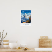 Piz Gloria Schweiz Reisen Print Poster (Küche)