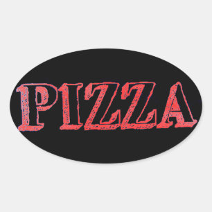 Pizz ovaler Aufkleber
