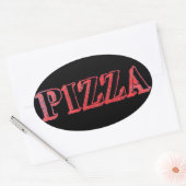 Pizz ovaler Aufkleber (Umschlag)
