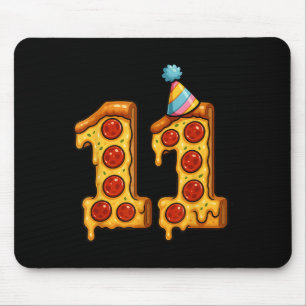 Pizza 11. Geburtstag 11 Jahre altes Party Hat Bday Mousepad