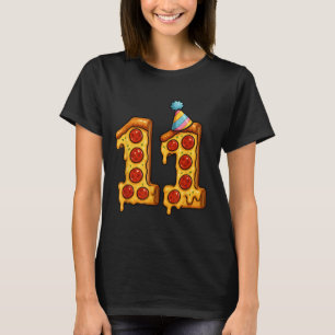 Pizza 11. Geburtstag 11 Jahre altes Party Hat Bday T-Shirt