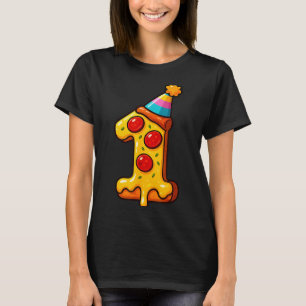 Pizza 1. Geburtstag 1 Jahr alte Partyhut Bday Jung T-Shirt