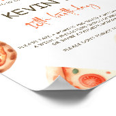 Pizza 1. Geburtstag Party Zeitschrift Kapselunters Poster (Ecke)