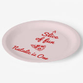 Pizza 1. Hand Gezeichnet Stück Spaß Geburtstag Pappteller (Schrägansicht)