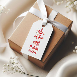 Pizza 1. Hand gezeichnete Scheibe Spaß Geburtstag Geschenkanhänger