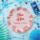 Pizza 1. Hand gezeichnete Scheibe Spaß Geburtstag Pappteller (Party)