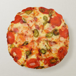 PIZZA-2-HALBPILZE RUNDES KISSEN