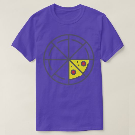 Pizza 2 Slices Cheese Pepperoni Funny Geometric T-Shirt (Design vorne)