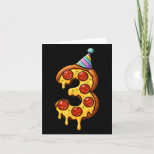 Pizza 3. Geburtstag 3 Jahre alt Party Hut Jungen Karte