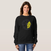 Pizza 3 Slices Cheese Pepperoni Funny Geometric Fo Sweatshirt (Vorne ganz)