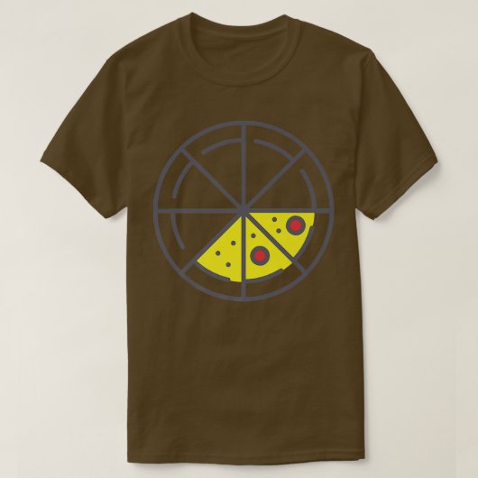Pizza 3 Slices Cheese Pepperoni Funny Geometric T-Shirt (Design vorne)
