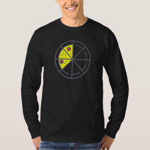 Pizza 3 Slices Cheese Pepperoni Geometric Food T-Shirt