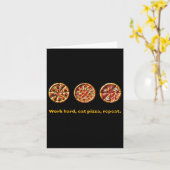 Pizza 4 Sticker Karte (Gelbe Blume)