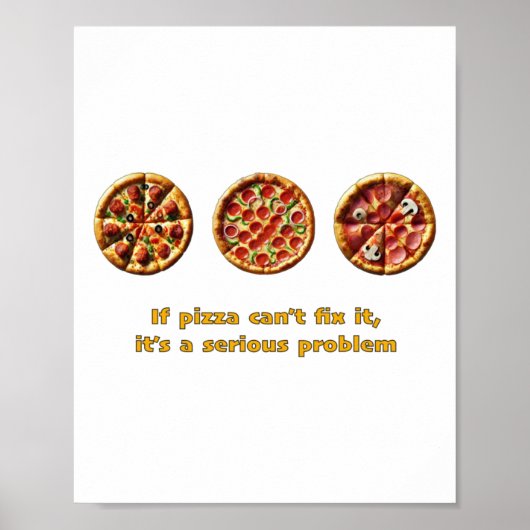 Pizza 5 Aufkleber Poster (Vorne)
