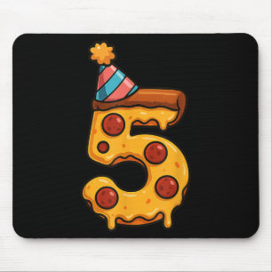 Pizza 5. Geburtstag 5 Jahre alt Party Hut Jungen Mousepad