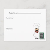 Pizza #5 Rezeptkarte Postkarte (Rückseite)