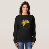 Pizza 5 Slices Cheese Pepperoni Funny Geometric Fo Sweatshirt (Vorne ganz)