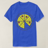 Pizza 7 Slices Cheese Pepperoni Funny Geometric T-Shirt (Design vorne)