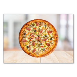 Pizza ABA Tact Labeling Flashcard | Picture Card Tischnummer