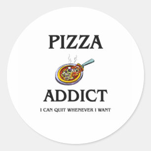 Pizza Addict Runder Aufkleber