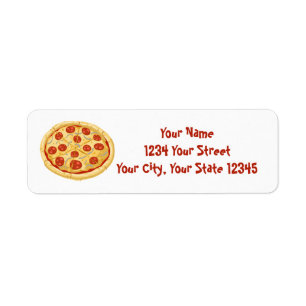 Pizza-Adressen-Etikett