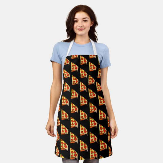 Pizza All-over Print Schürze, Mittel Schürze (Getragen)