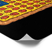 Pizza American Flag 4. Juli Fun Food Boys Girl Poster (Ecke)