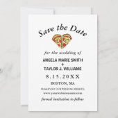 Pizza Amore Trendy Typografy Foto Wedding Save The Date (Rückseite)