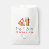 Pizza and Brews Before I Do's Couples Shower Geschenktütchen (Vorderseite)